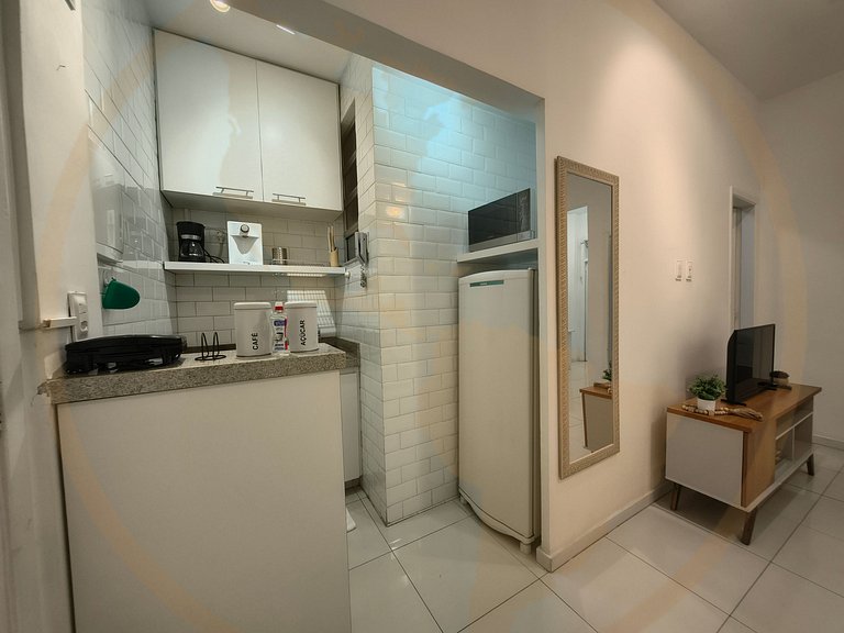 Copacabana: Apartamento equipado na praia